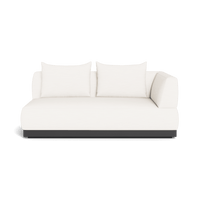 Amalfi 2 Seat 1 Arm Right | Aluminum Asteroid, Panama Blanco,