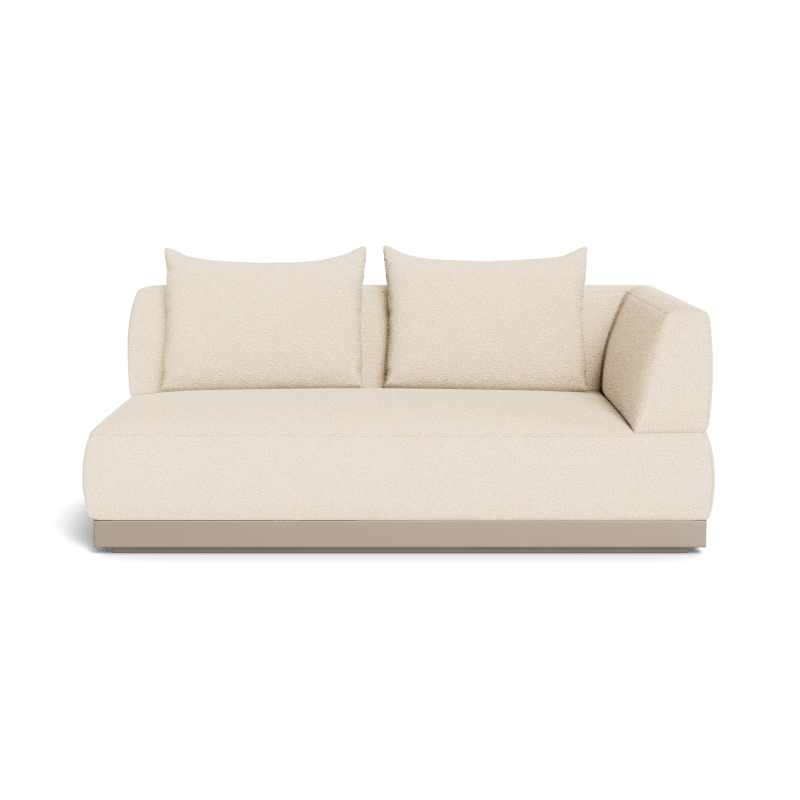 Amalfi 2 Seat 1 Arm Right | Aluminum Taupe, Riviera Sand,