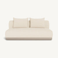 Amalfi 2 Seat Armless Sofa | Aluminum Taupe, Riviera Sand,
