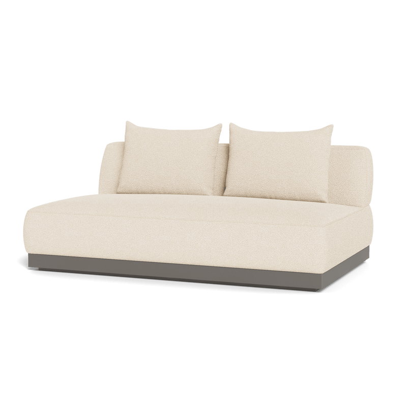 Amalfi 2 Seat Armless Sofa | Aluminum Taupe, Riviera Sand,