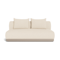 Amalfi 2 Seat Armless Sofa | Aluminum Taupe, Riviera Sand,