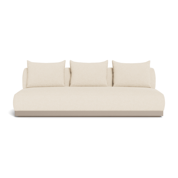 Amalfi 3 Seat Armless Sofa | Aluminum Taupe, Riviera Sand,