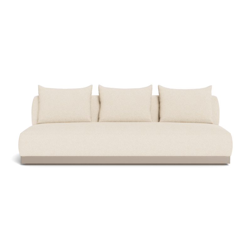 Amalfi 3 Seat Armless Sofa | Aluminum Taupe, Riviera Sand,