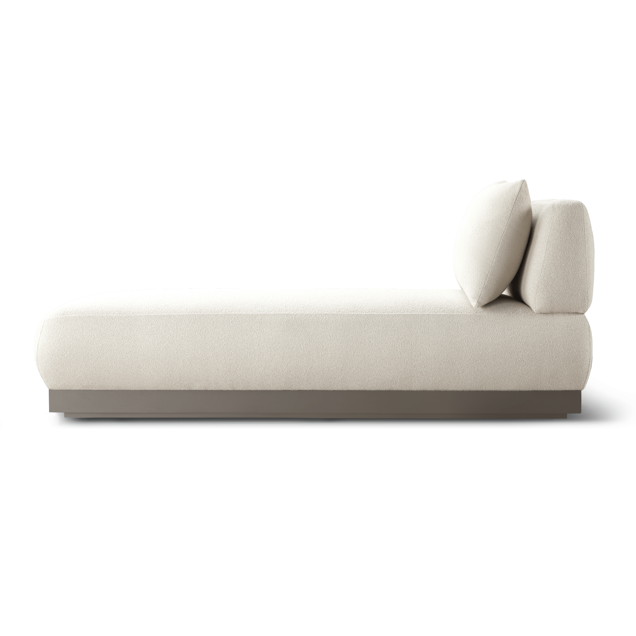 Amalfi Armless Chaise | Aluminum Asteroid, Copacabana Midnight,