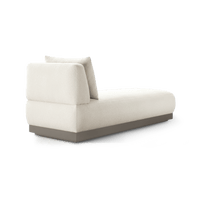 Amalfi Armless Chaise | Aluminum Asteroid, Copacabana Midnight,