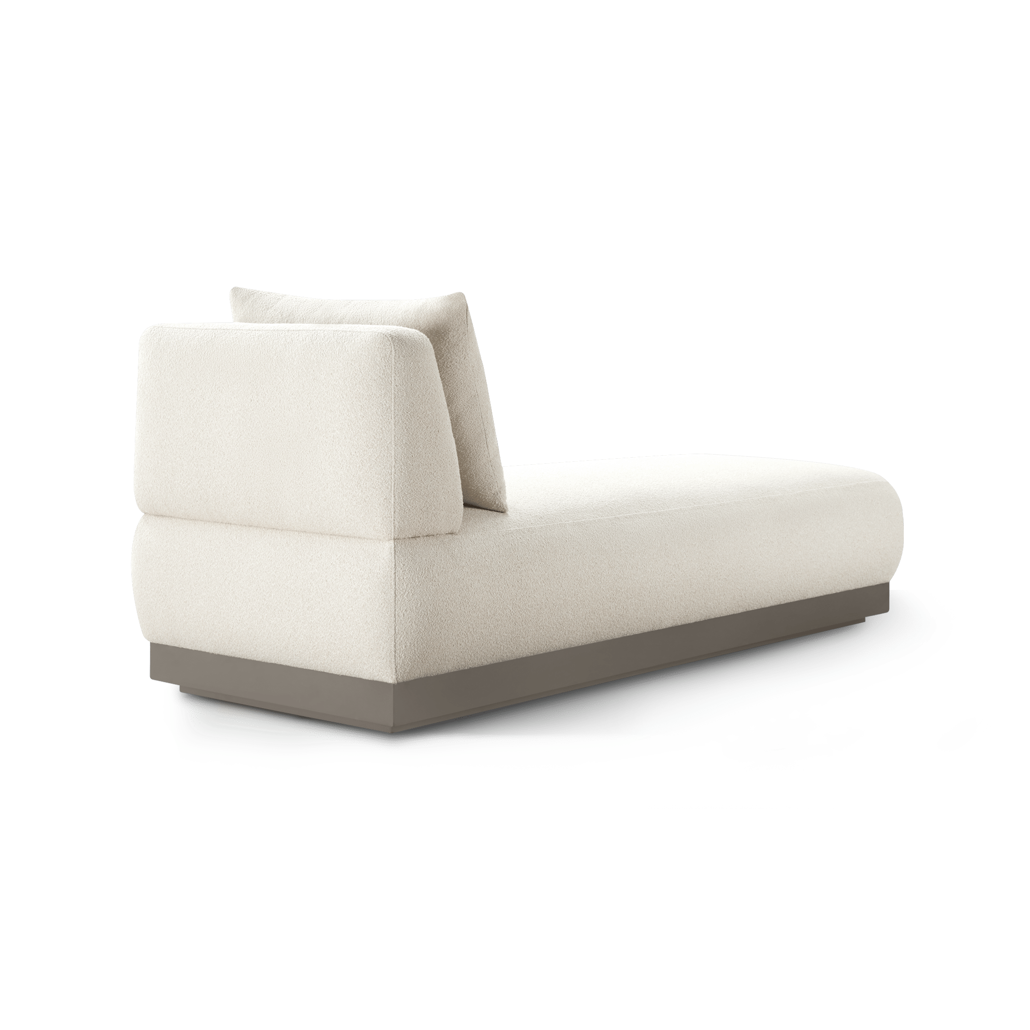 Amalfi Armless Chaise | Aluminum Asteroid, Copacabana Midnight,