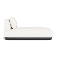 Amalfi Armless Chaise | Aluminum Asteroid, Panama Blanco,