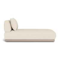 Amalfi Armless Chaise | Aluminum Taupe, Riviera Sand,