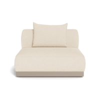 Amalfi Armless Single | Aluminum Taupe, Riviera Sand,