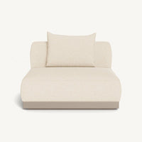 Amalfi Armless Single | Aluminum Taupe, Riviera Sand,