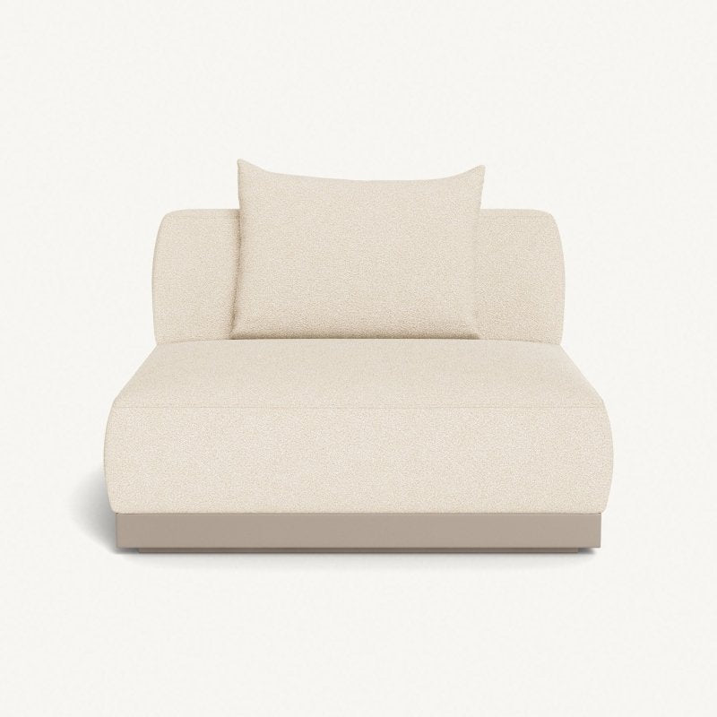 Amalfi Armless Single | Aluminum Taupe, Riviera Sand,