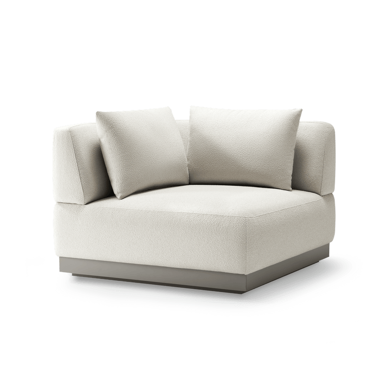 Amalfi Corner | Aluminum Taupe, Riviera Sand,
