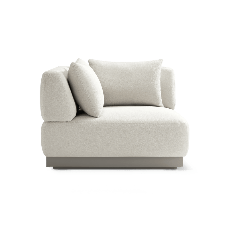 Amalfi Corner | Aluminum Taupe, Riviera Sand,