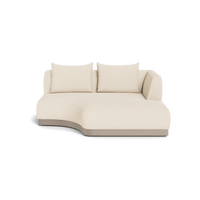 Amalfi Curved Chaise Right | Aluminum Taupe, Riviera Sand,