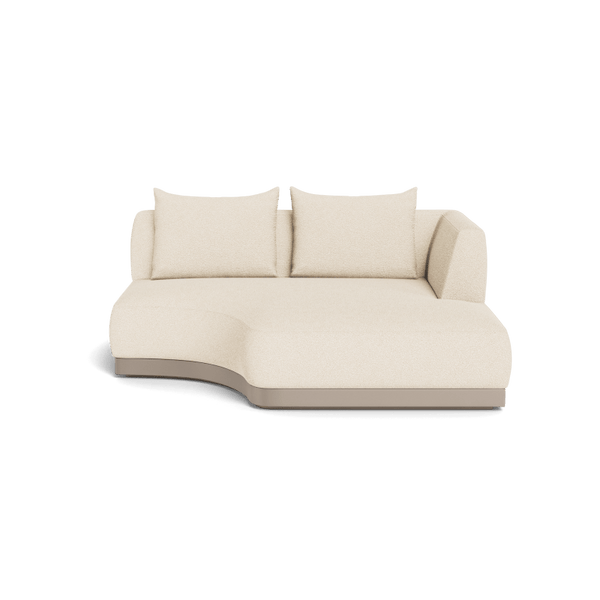 Amalfi Curved Chaise Right | Aluminum Taupe, Riviera Sand,