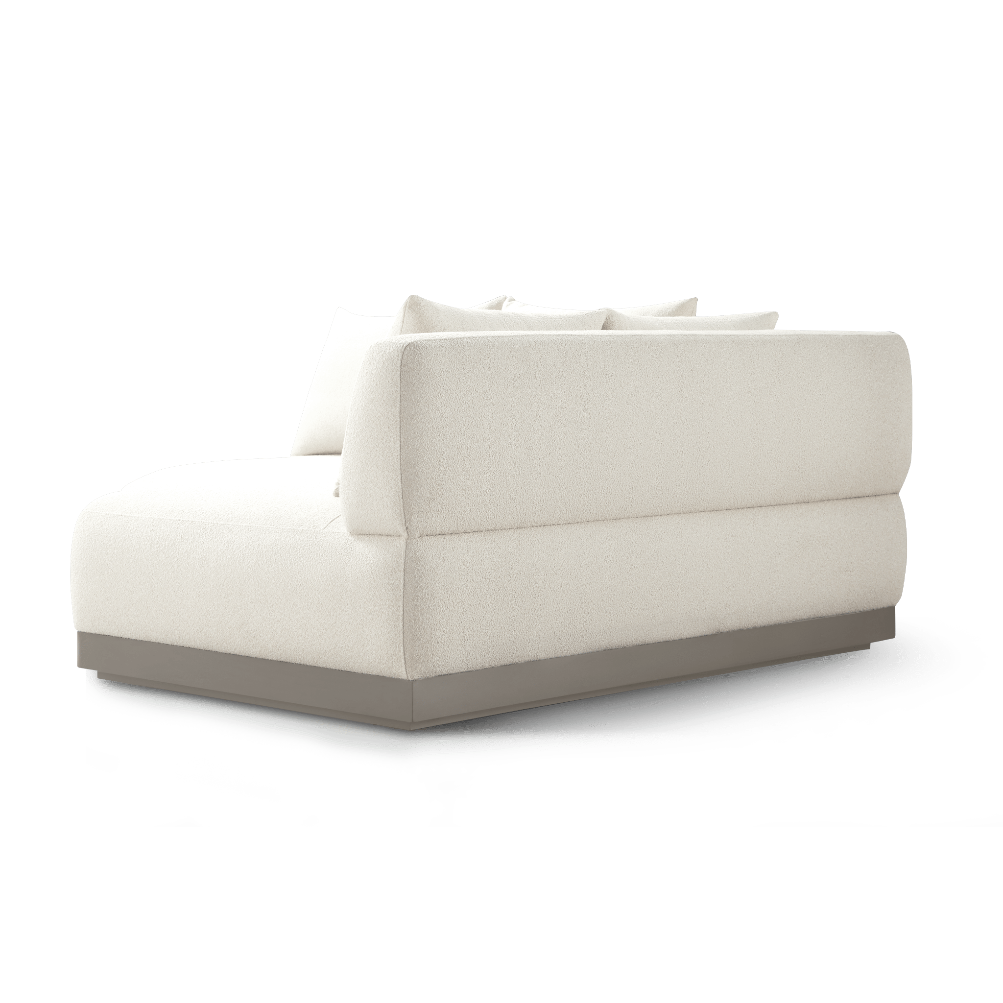Amalfi Curved Corner | Aluminum Asteroid, Copacabana Midnight,