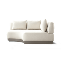 Amalfi Curved Corner | Aluminum Asteroid, Copacabana Midnight,