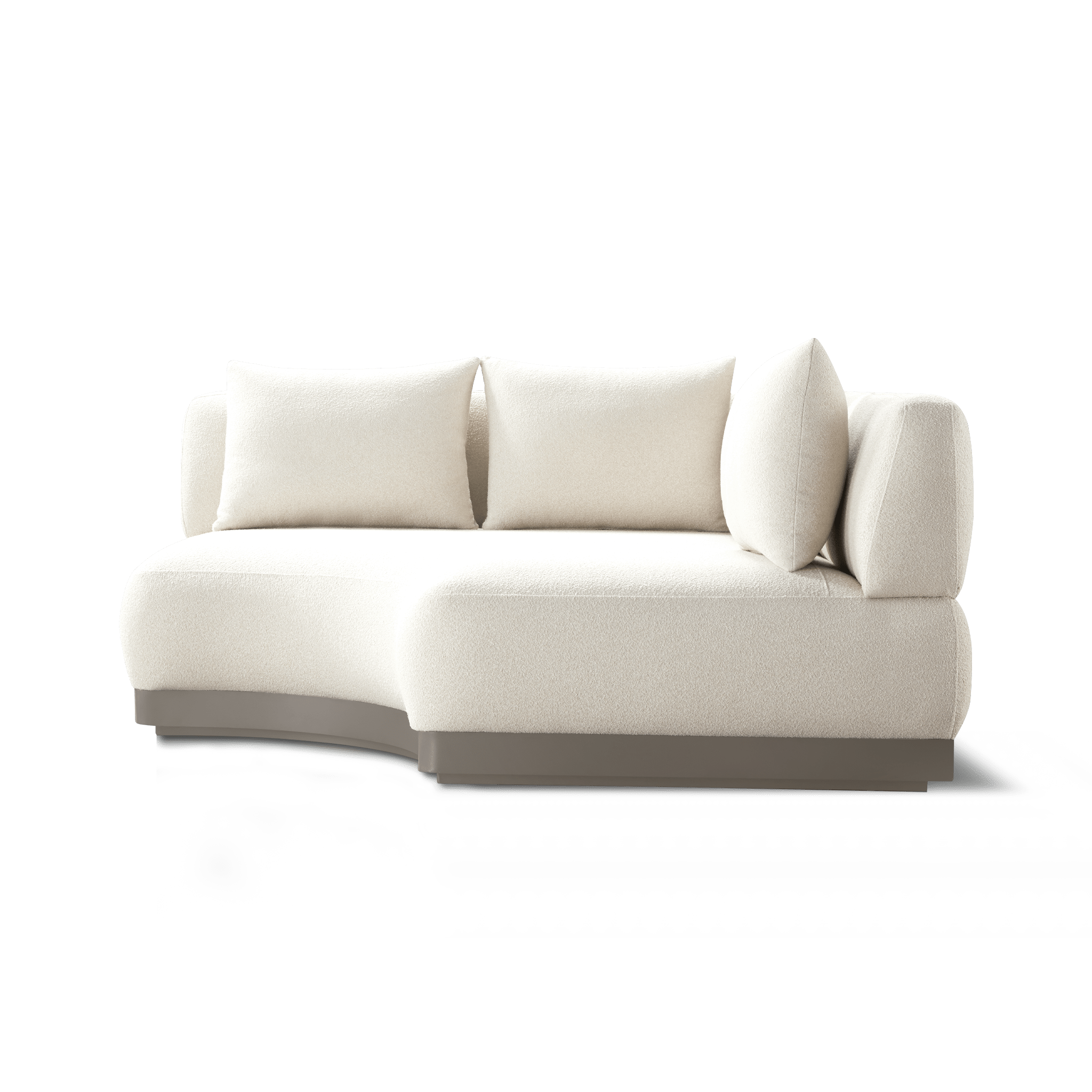 Amalfi Curved Corner | Aluminum Asteroid, Copacabana Midnight,
