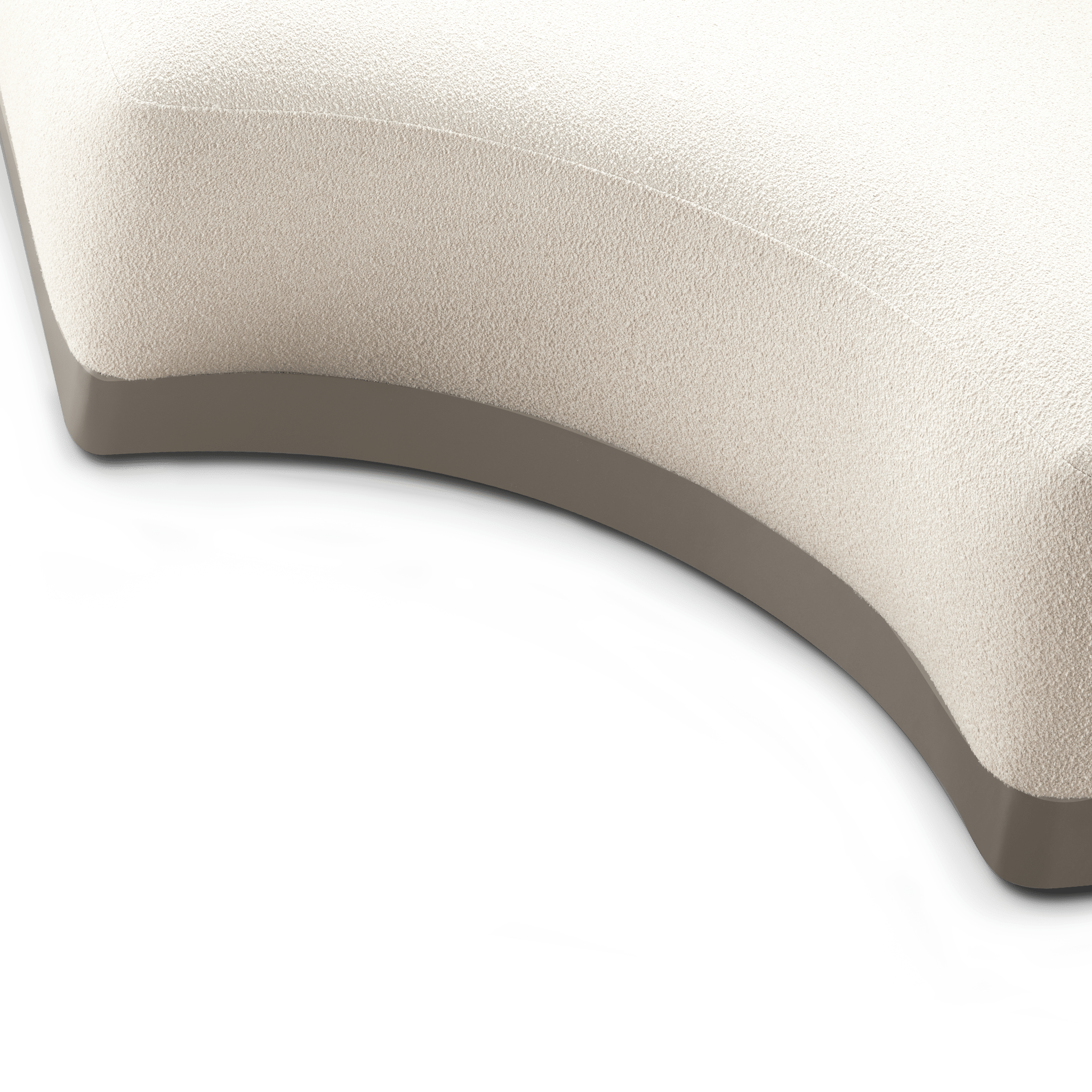 Amalfi Curved Corner | Aluminum Asteroid, Copacabana Midnight,