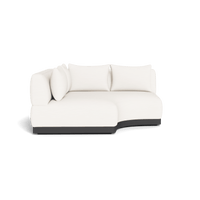 Amalfi Curved Corner | Aluminum Asteroid, Panama Blanco,