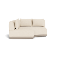Amalfi Curved Corner | Aluminum Taupe, Riviera Sand,