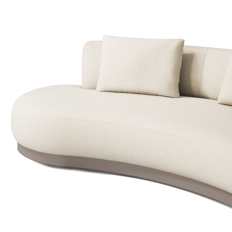 Amalfi Kidney Sofa | Aluminum Taupe, Riviera Sand,