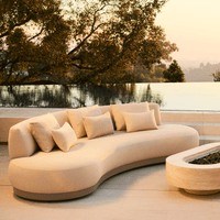 Amalfi Kidney Sofa | Aluminum Taupe, Riviera Sand,