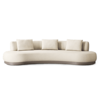 Amalfi Kidney Sofa | Aluminum Taupe, Riviera Sand,