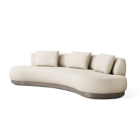 Amalfi Kidney Sofa | Aluminum Taupe, Riviera Sand,