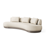 Amalfi Kidney Sofa | Aluminum Taupe, Riviera Sand,