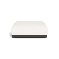 Amalfi Ottoman | Aluminum Asteroid, Panama Blanco,