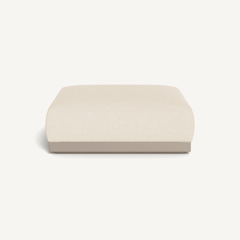 Amalfi Ottoman | Aluminum Taupe, Riviera Sand,