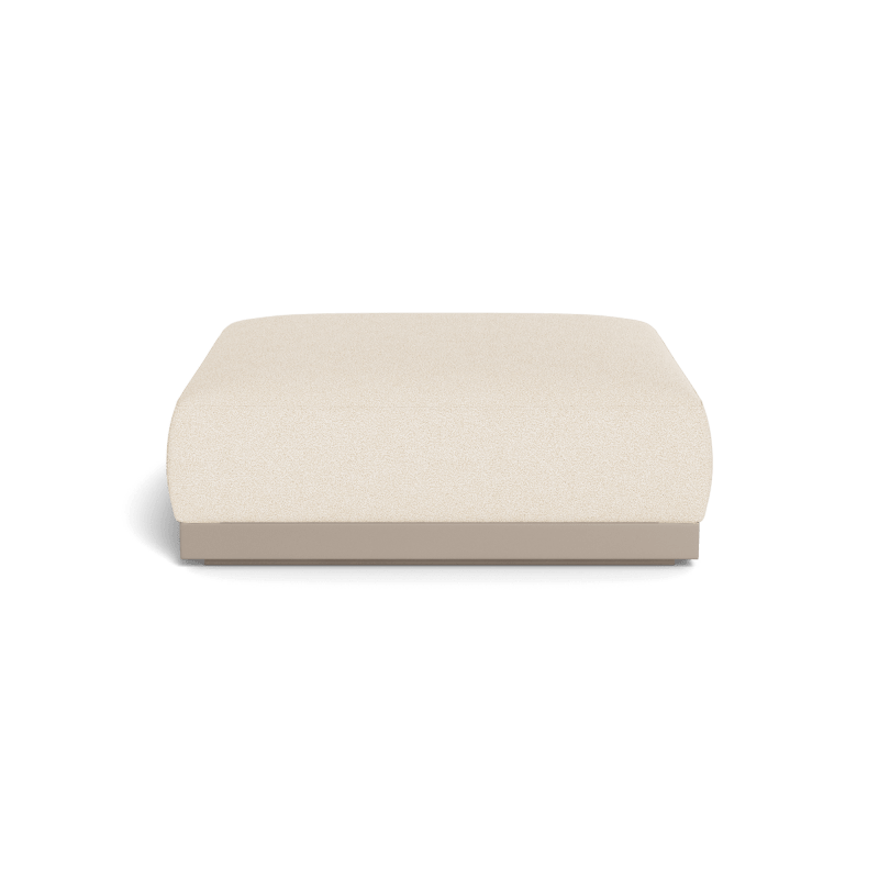 Amalfi Ottoman | Aluminum Taupe, Riviera Sand,