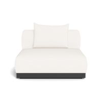 Amalfi Swivel Armless Chair | Aluminum Asteroid, Panama Blanco,