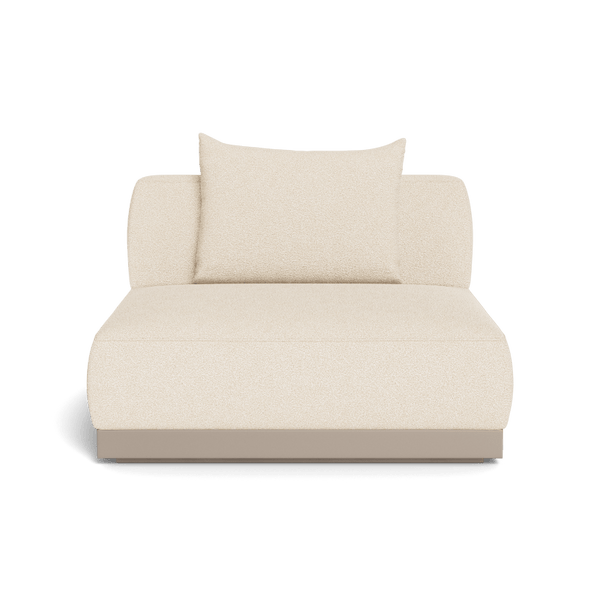 Amalfi Swivel Armless Chair | Aluminum Taupe, Riviera Sand,