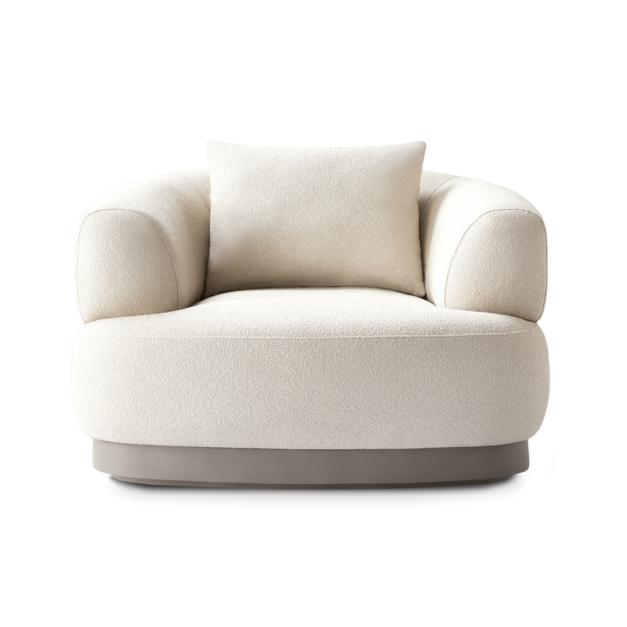 Amalfi Swivel Lounge Chair | Aluminum Asteroid, Copacabana Midnight,