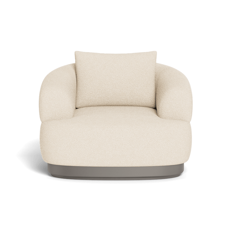 Amalfi Swivel Lounge Chair | Aluminum Asteroid, Copacabana Midnight,