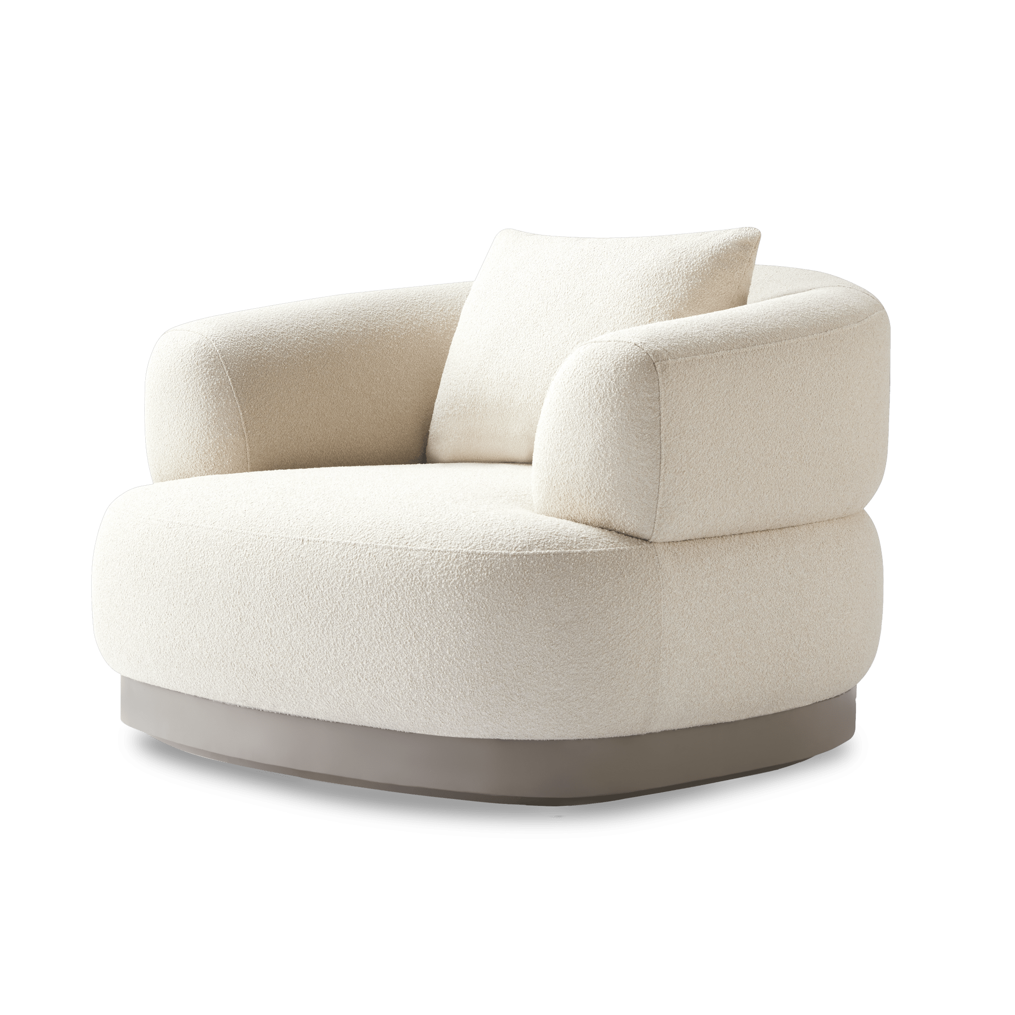 Amalfi Swivel Lounge Chair | Aluminum Asteroid, Copacabana Midnight,