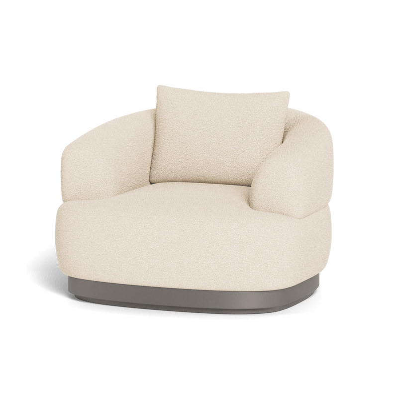 Amalfi Swivel Lounge Chair | Aluminum Asteroid, Copacabana Midnight,