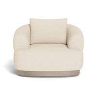 Amalfi Swivel Lounge Chair | Aluminum Asteroid, Panama Blanco,