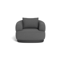 Amalfi Swivel Lounge Chair | Aluminum Asteroid, Siesta Slate,