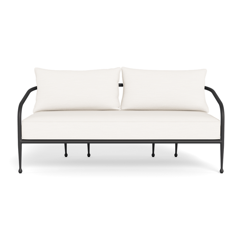 Andre 2 Seat Sofa | Aluminum Asteroid, Panama Blanco,