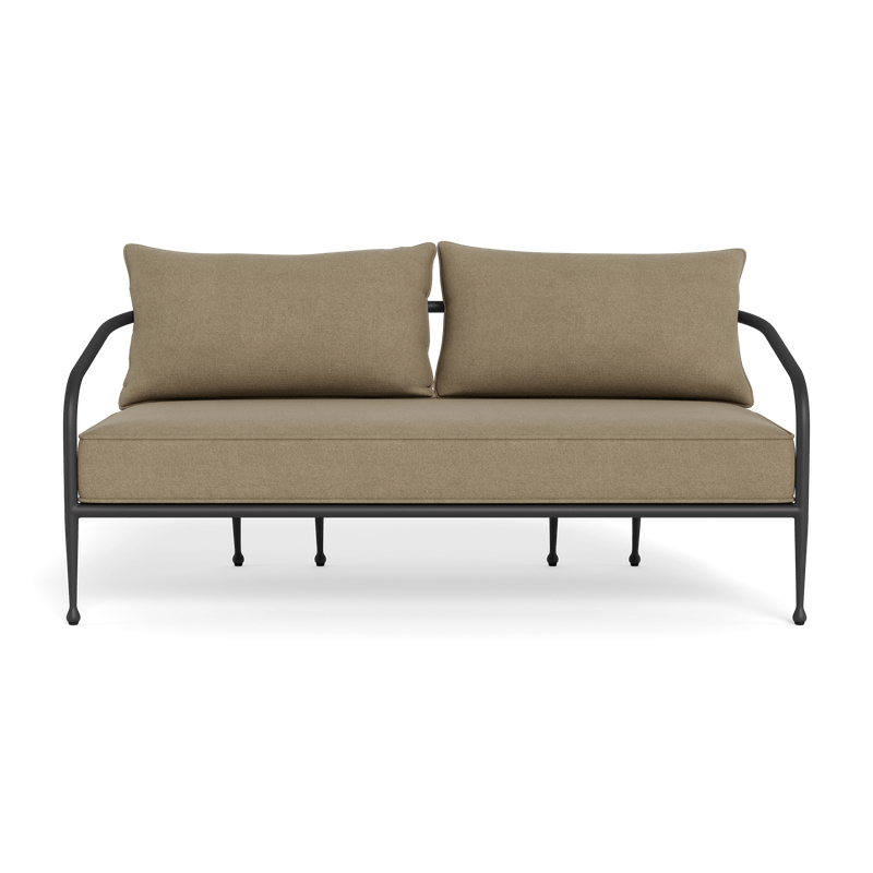 Andre 2 Seat Sofa | Aluminum Asteroid, Panama Coco,