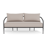 Andre 2 Seat Sofa | Aluminum Asteroid, Panama Marble,