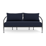 Andre 2 Seat Sofa | Aluminum Asteroid, Siesta Indigo,