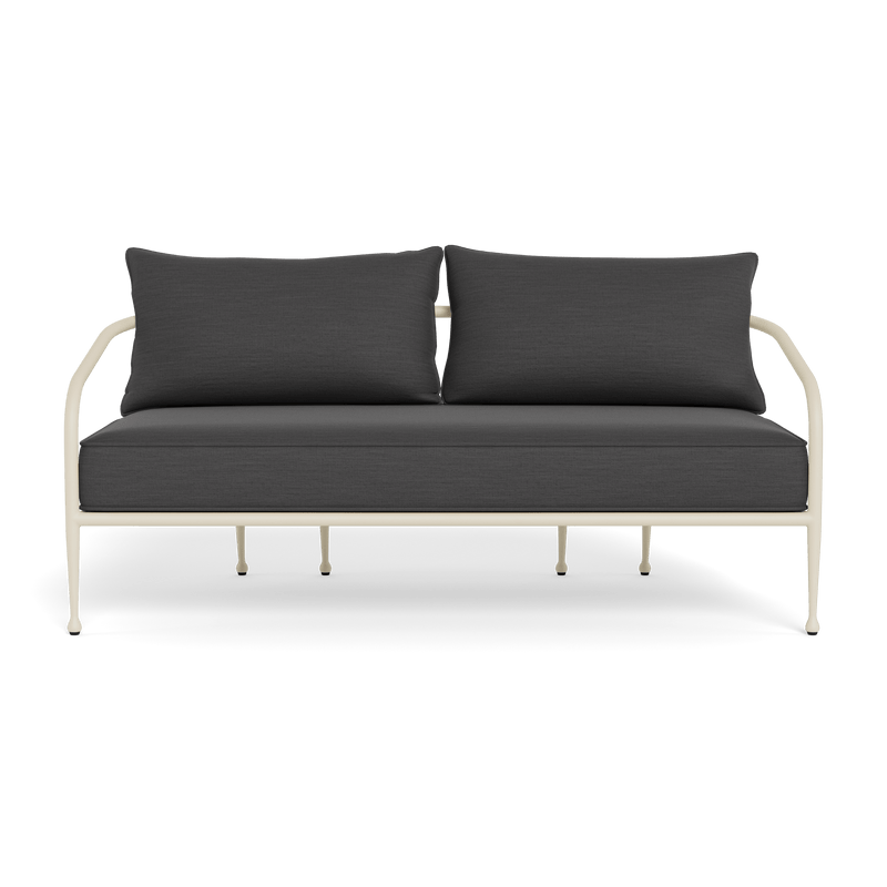 Andre 2 Seat Sofa | Aluminum Bone, Panama Grafito,