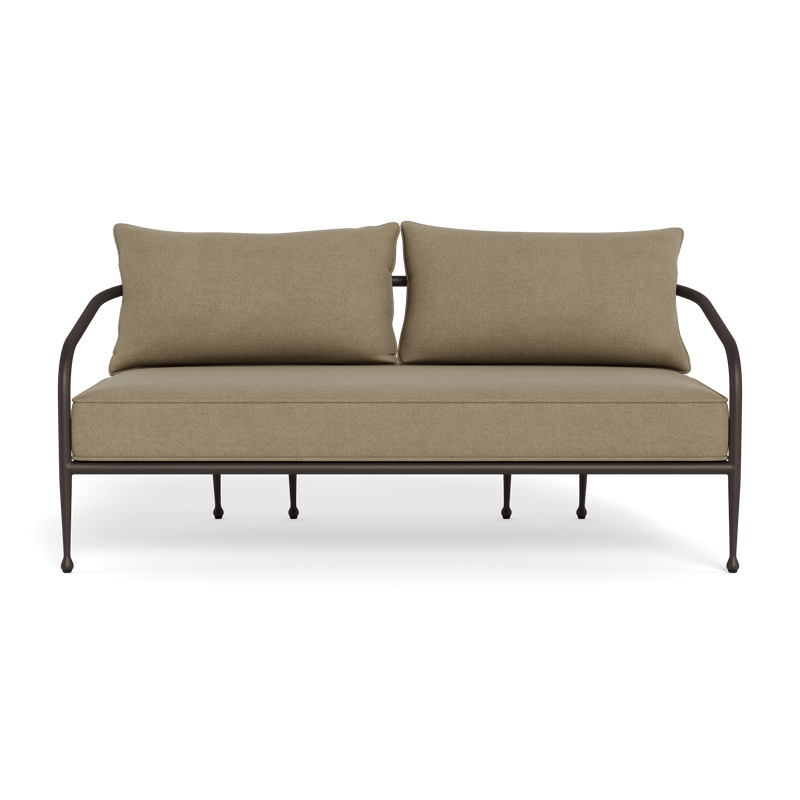 Andre 2 Seat Sofa | Aluminum Bronze, Panama Coco,