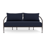 Andre 2 Seat Sofa | Aluminum Bronze, Siesta Indigo,