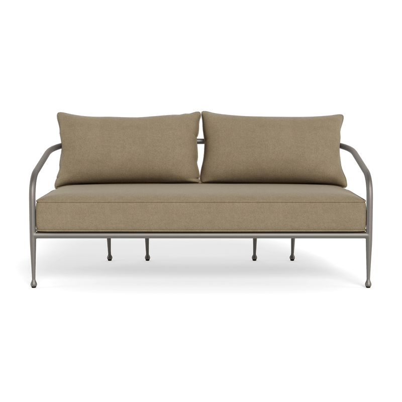 Andre 2 Seat Sofa | Aluminum Taupe, Panama Coco,