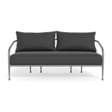 Andre 2 Seat Sofa | Aluminum Taupe, Panama Grafito,